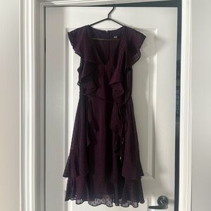 Tommy Hilfiger Plum Ruffle Dress